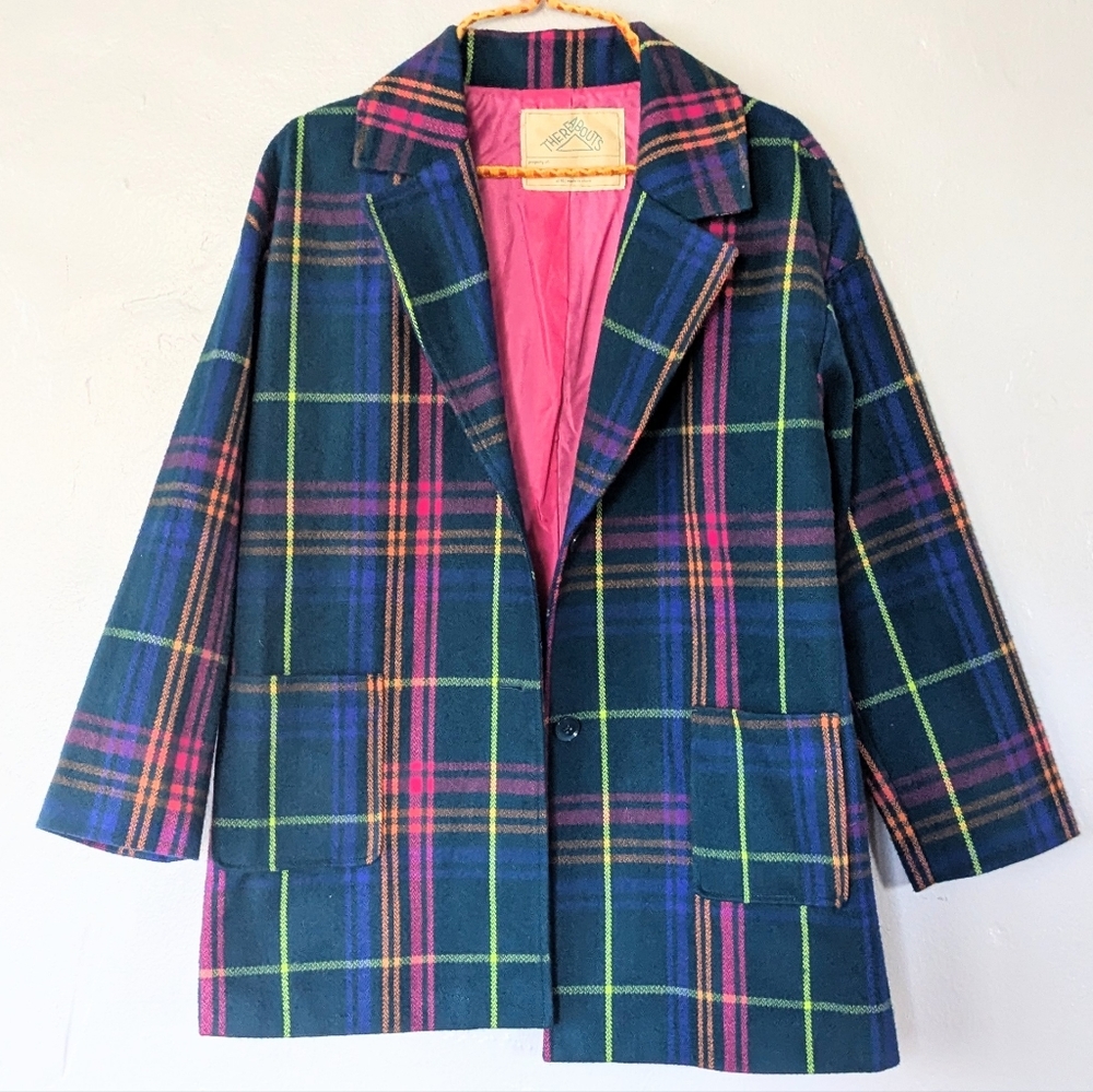 Thereabouts Plaid Peacoat Jacket – Size XL (16) – Excellent Condition
